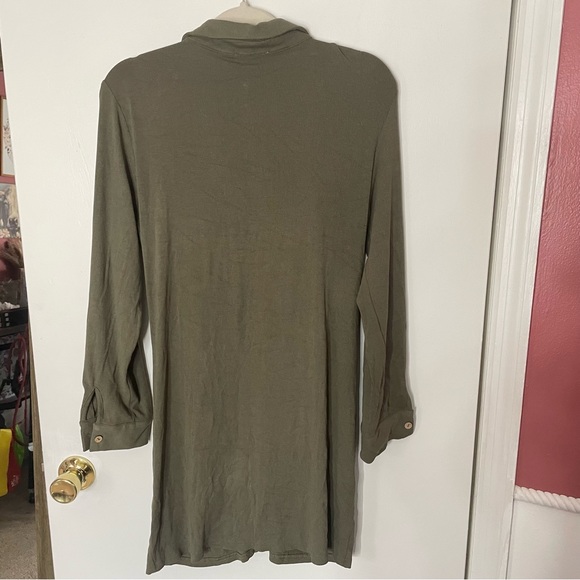 Urban Threads Ribbed Button Down Dress - Picture 2 of 2